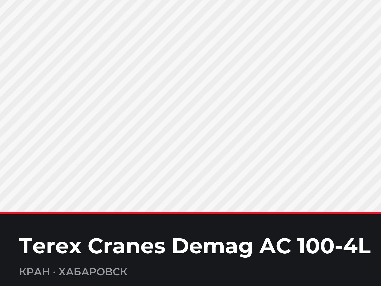 Кран Terex Cranes Demag AC 100-4L — фотография