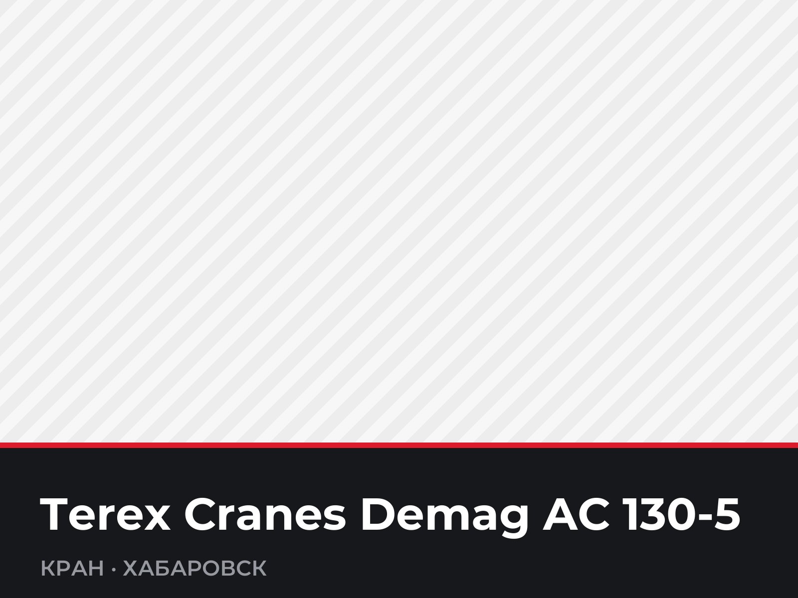 Кран Terex Cranes Demag AC 130-5 — фотография